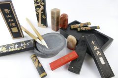 brushes, painting, sumi-e, ink, black, fan, rice paper, seals, meditation, monk, Japan, japanese, art