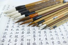 brushes, painting, sumi-e, ink, black, fan, rice paper, seals, meditation, monk, Japan, japanese, art