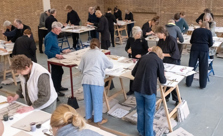 Retreat-Limburg-meditation-painting-Zen-silent-Netherlands- February-workshop- Europe-learning-paint-breathing