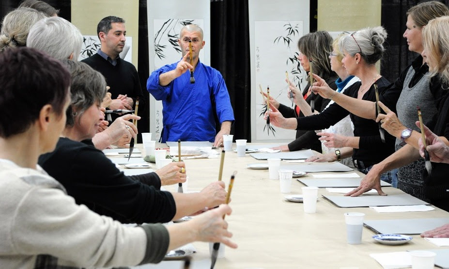 Retreat-Limburg-meditation-painting-Zen-silent-Netherlands- February-workshop- Europe-learning-paint-paper-together